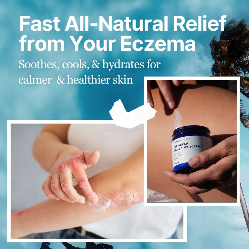 Natural Soothing Cream - Sea Moss Colloidal Oats - for Eczema Psoriasis Prone Skin - Minerals from The Sea - for Sensitive Skin - Hydrating Eczema Cream for Dry Skin (4 Oz)